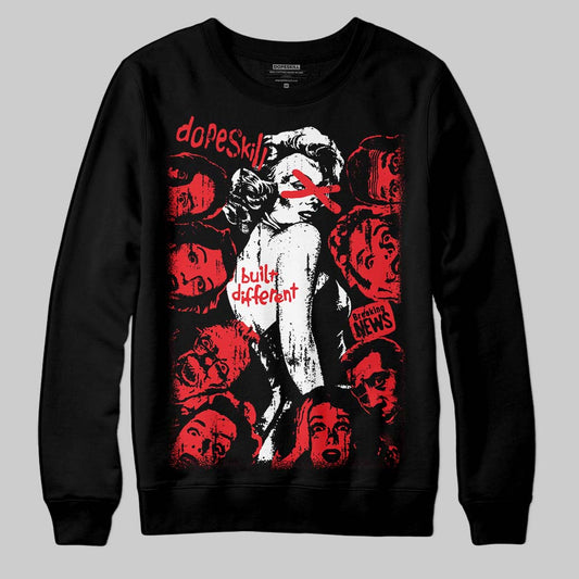 Red Collection DopeSkill Sweatshirt Built Different Graphic