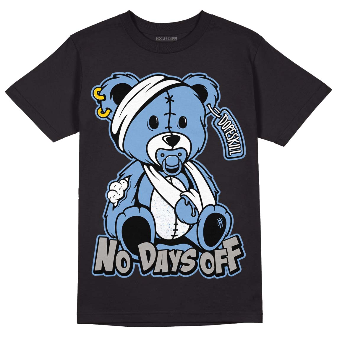 University Blue 5s DopeSkill T-Shirt Hurt Bear Graphic