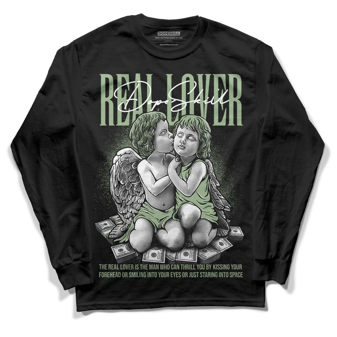 Seafoam 4s DopeSkill Long Sleeve T-Shirt Real Lover Graphic