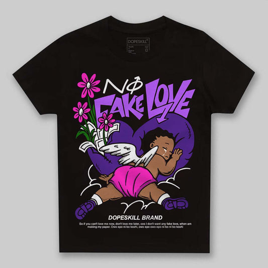 PURPLE Collection DopeSkill Toddler Kids T-shirt No Fake Love Graphic