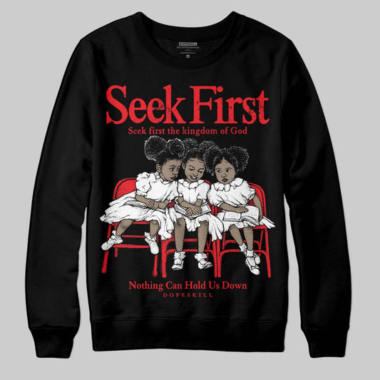 Red Collection DopeSkill Sweatshirt New Seek First Graphic