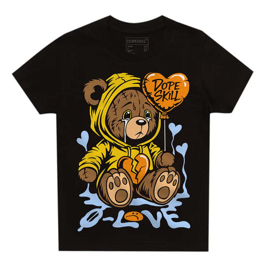 Yellow Ochre 6s DopeSkill Toddler Kids T-shirt Broken Bear Graphic