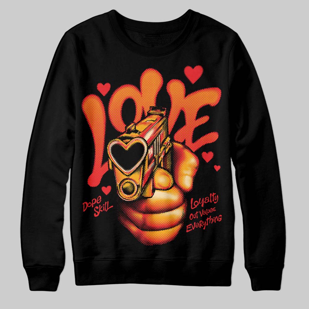 Red Collection DopeSkill Sweatshirt Love Shot Graphic