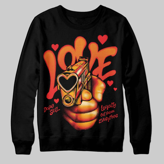 Red Collection DopeSkill Sweatshirt Love Shot Graphic