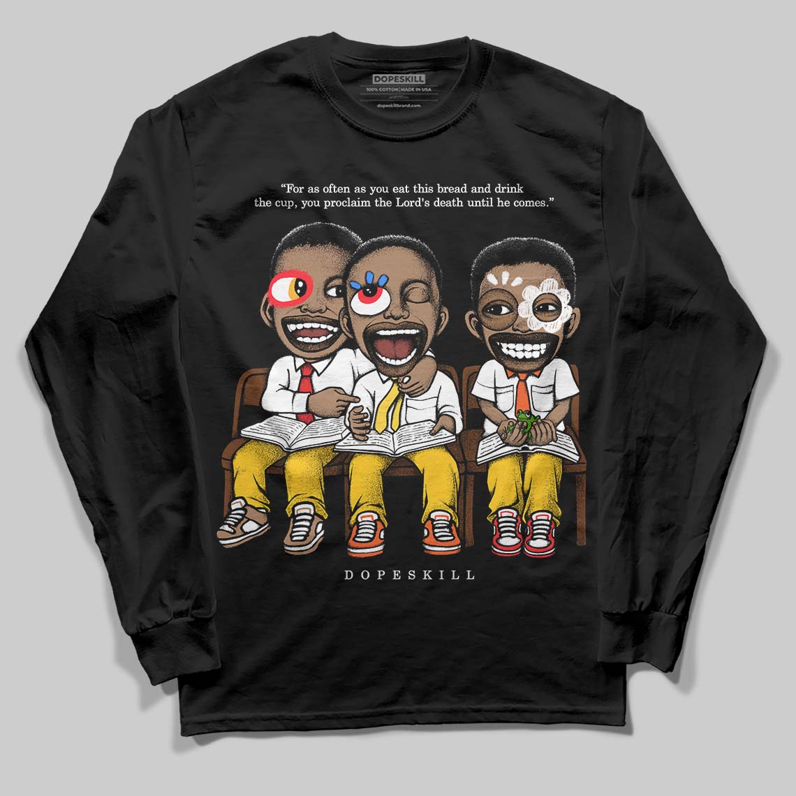 Yellow Collection DopeSkill Long Sleeve T-Shirt First Sunday Graphic