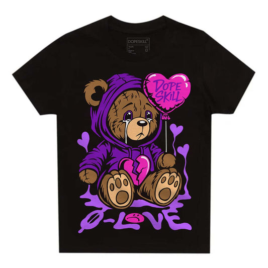 PURPLE Collection DopeSkill Toddler Kids T-shirt Broken Bear Graphic