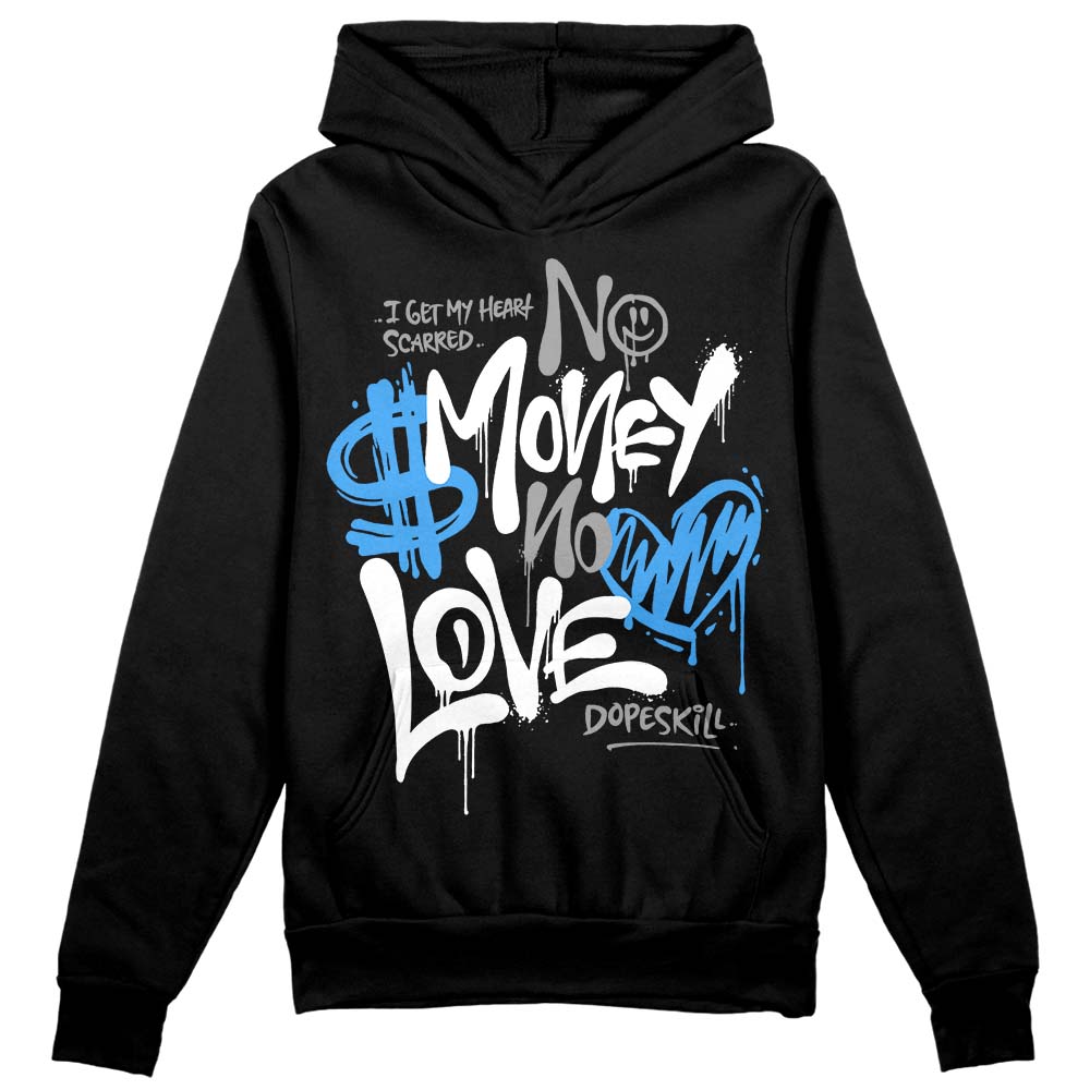 AJ Spizike White Obsidian DopeSkill Hoodie Sweatshirt No Money No Love Typo Graphic