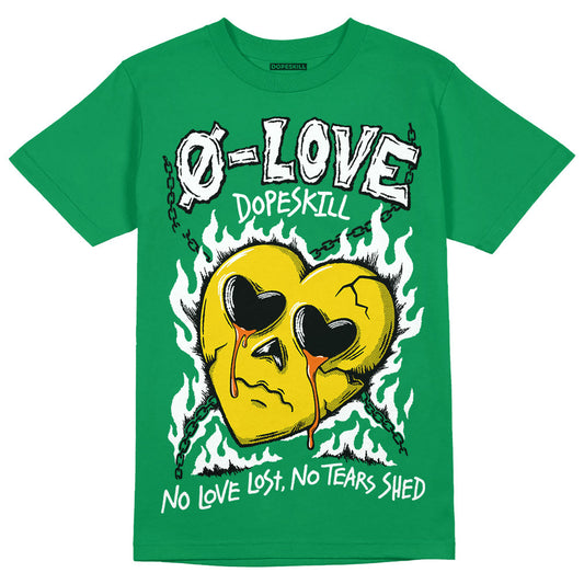 Green Collection DopeSkill Green T-shirt Crying Heart Graphic