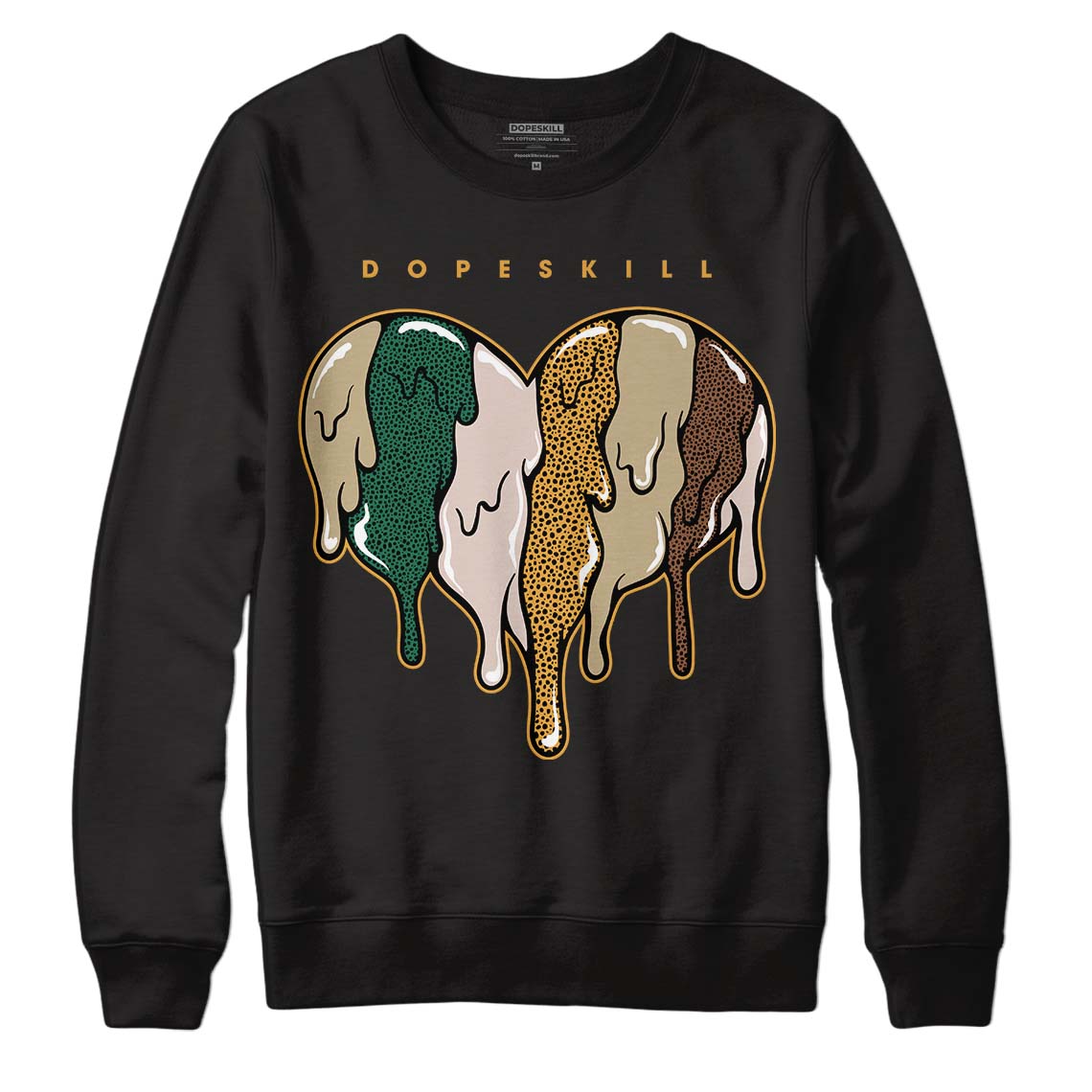Safari Dunk Low DopeSkill Sweatshirt Slime Drip Heart Graphic