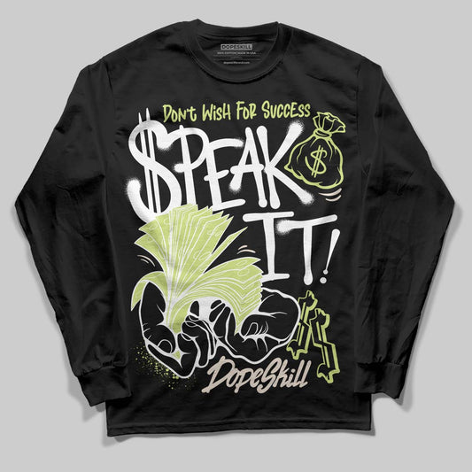 Luminous Green 5s DopeSkill Long Sleeve T-Shirt Speak It Graphic