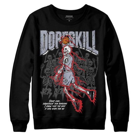 Bred Reimagined 4s DopeSkill Sweatshirt Thunder Dunk Graphic