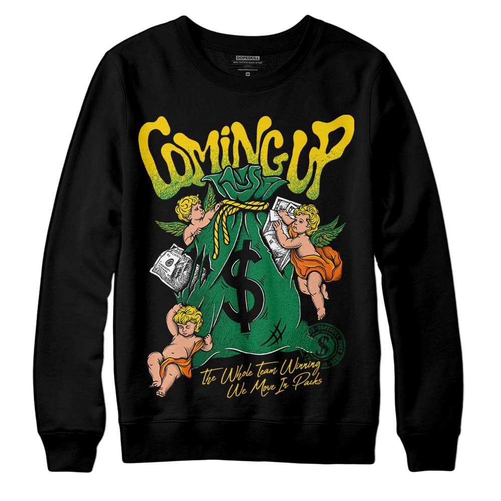 Green Collection DopeSkill Sweatshirt Money Bag Coming Up Graphic