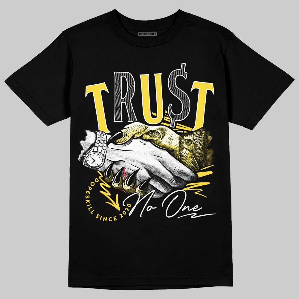 Yellow Snakeskin 11s DopeSkill T-Shirt Trust No One Graphic