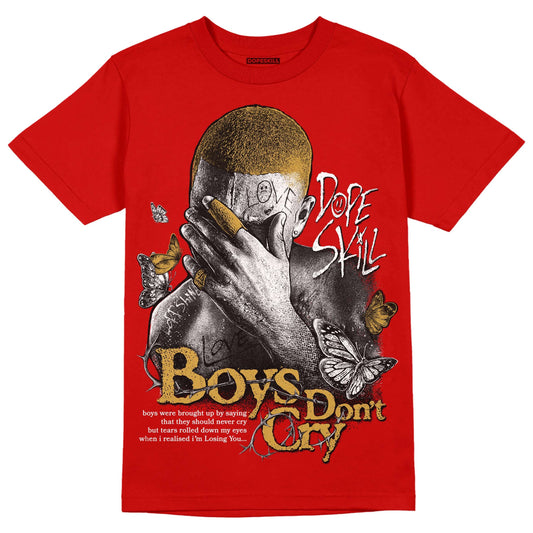 Red Collection DopeSkill Red T-shirt Boys Don't Cry Graphic