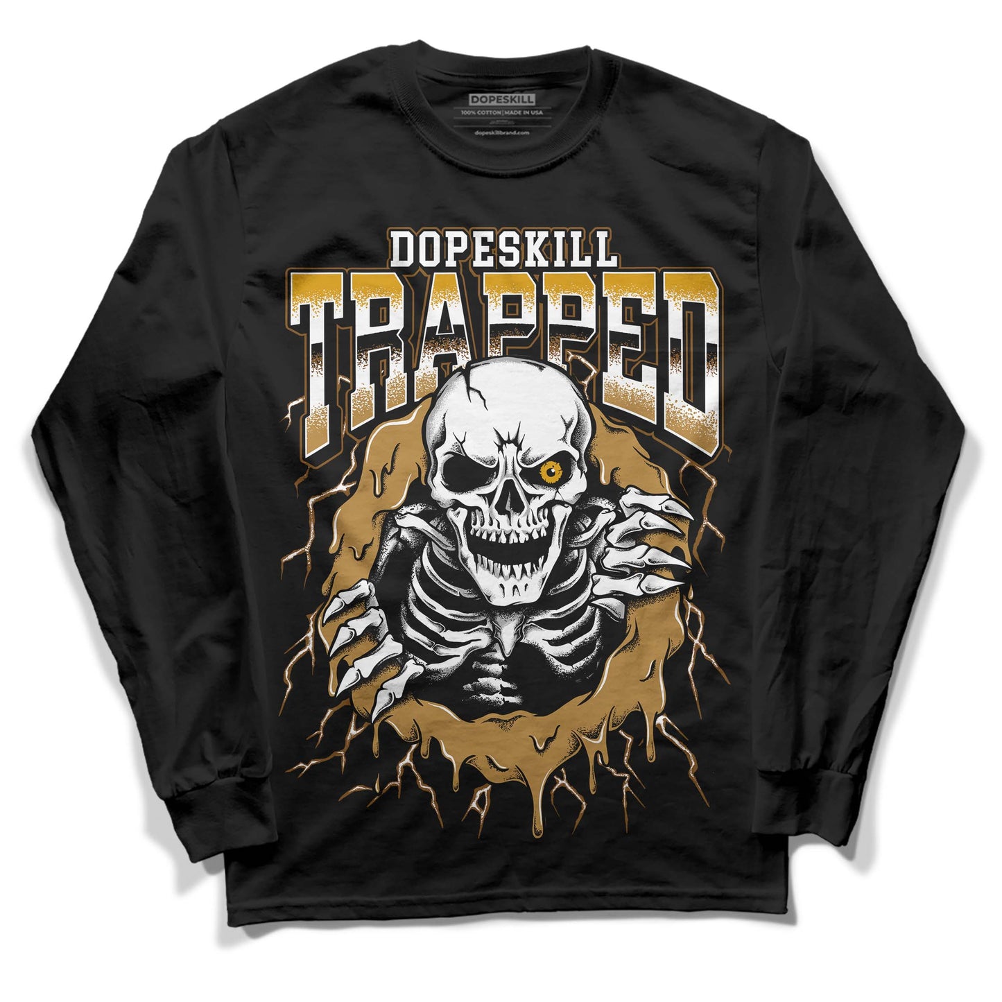 Wheat 13s DopeSkill Long Sleeve T-Shirt Trapped Halloween Graphic