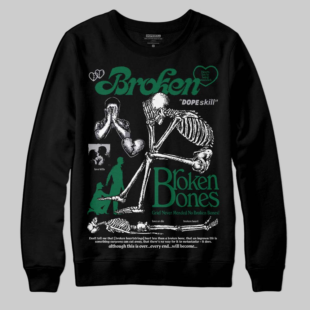 GT-2160 Shamrock Green DopeSkill Sweatshirt Broken Bones Graphic