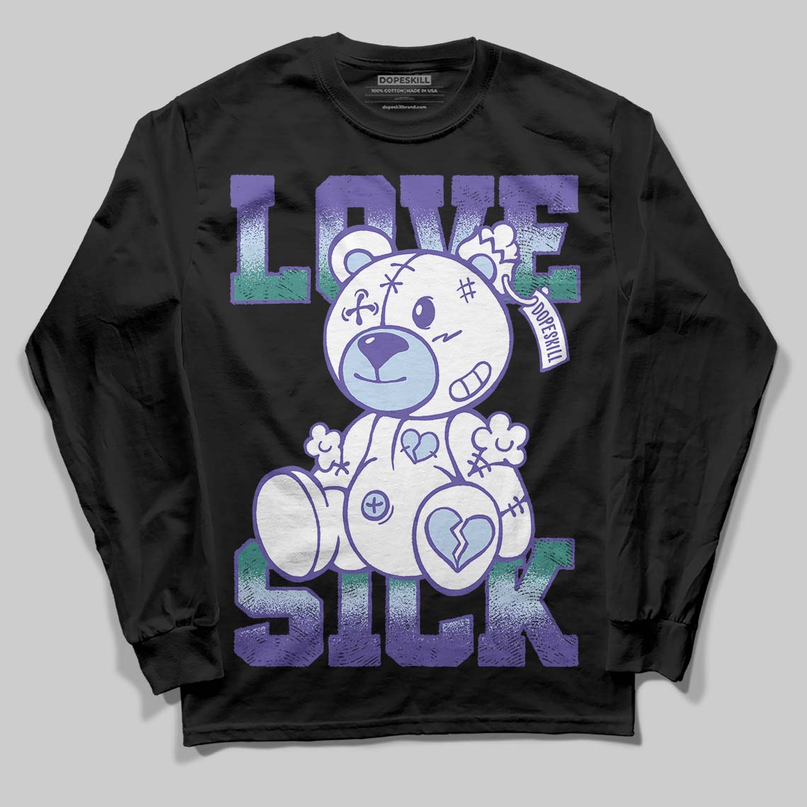Grape 5s DopeSkill Long Sleeve T-Shirt Love Sick Graphic