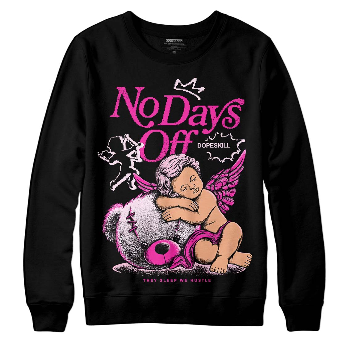 Triple Pink Dunk Low DopeSkill Sweatshirt New No Days Off Graphic