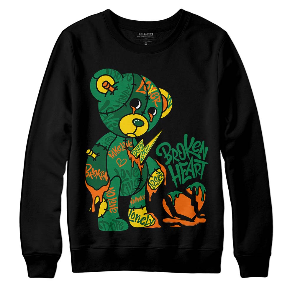 Green Collection DopeSkill Sweatshirt Broken Heart Graphic