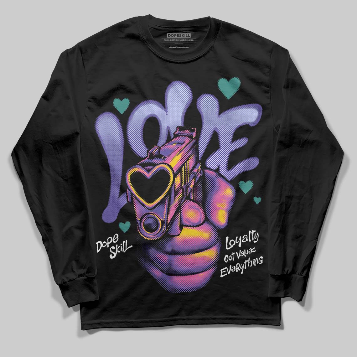 Grape 5s DopeSkill Long Sleeve T-Shirt Love Shot Graphic