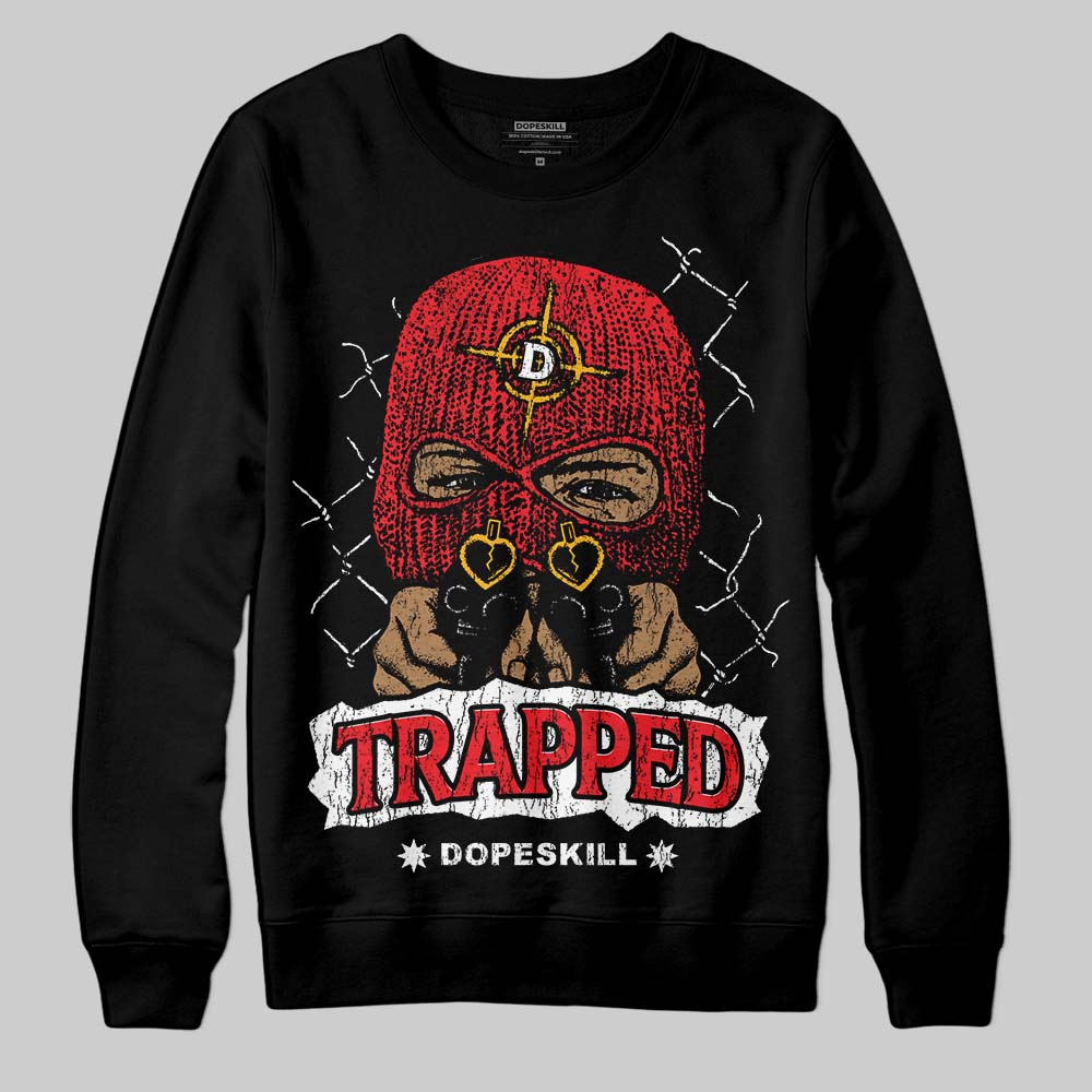 Red Collection DopeSkill Sweatshirt New Trapped Graphic
