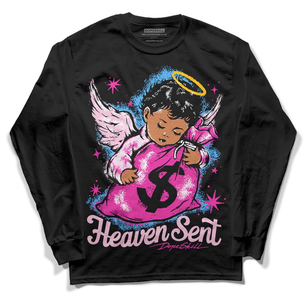 Pink Collection DopeSkill Long Sleeve T-Shirt Heaven Sent Graphic