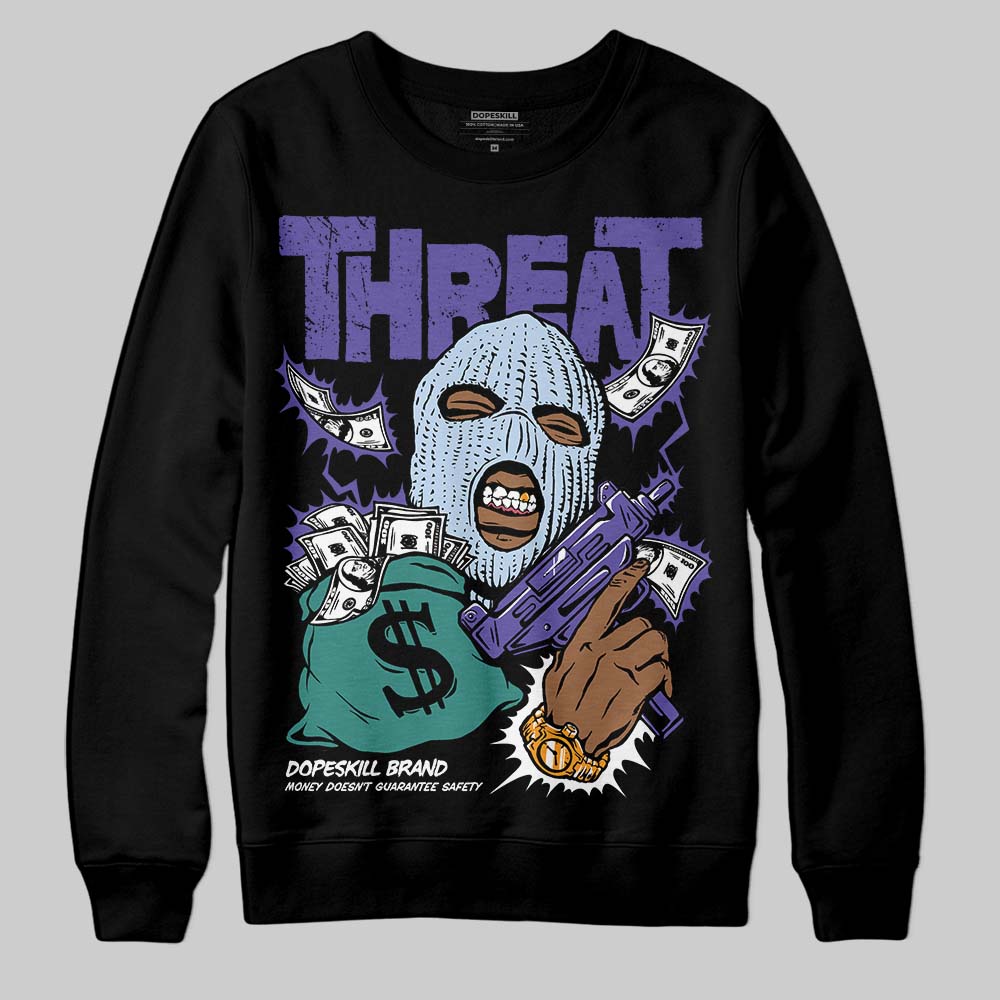 Grape 5s DopeSkill Sweatshirt Under Threat Graphic