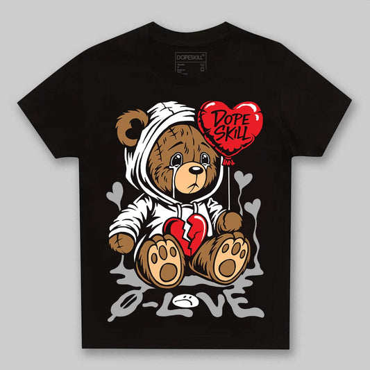 White Thunder 4s DopeSkill Toddler Kids T-shirt Broken Bear Graphic