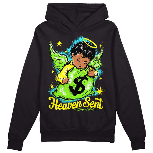 Neon Green Collection DopeSkill Hoodie Sweatshirt Heaven Sent Graphic