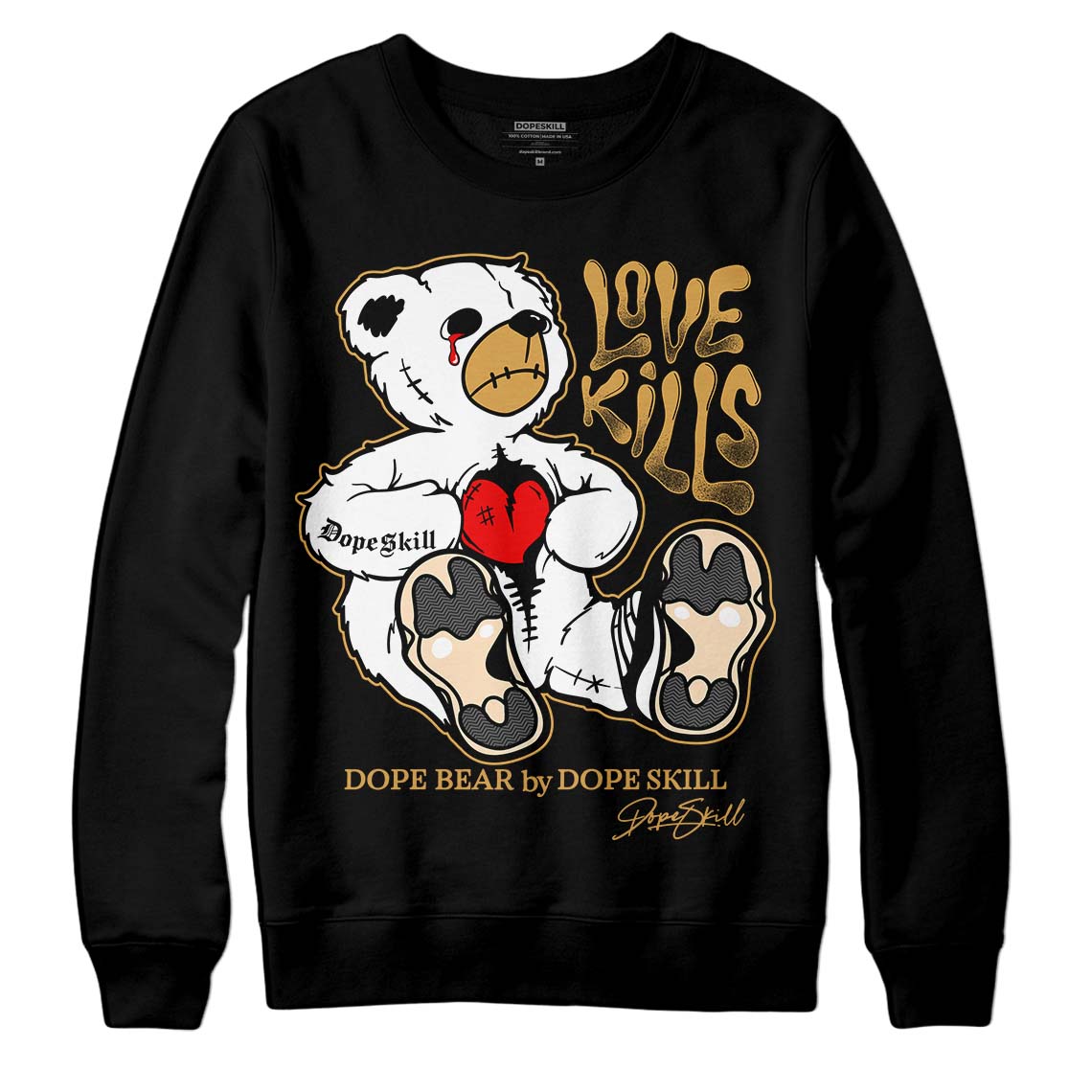 Gratitude 11s DopeSkill Sweatshirt Love Kills Graphic