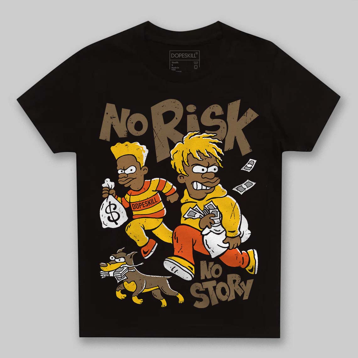 Yellow Collection DopeSkill Toddler Kids T-shirt No Risk No Story Graphic