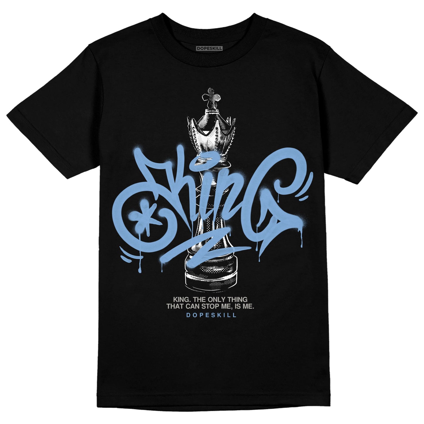 University Blue 5s DopeSkill T-Shirt King Chess Graphic