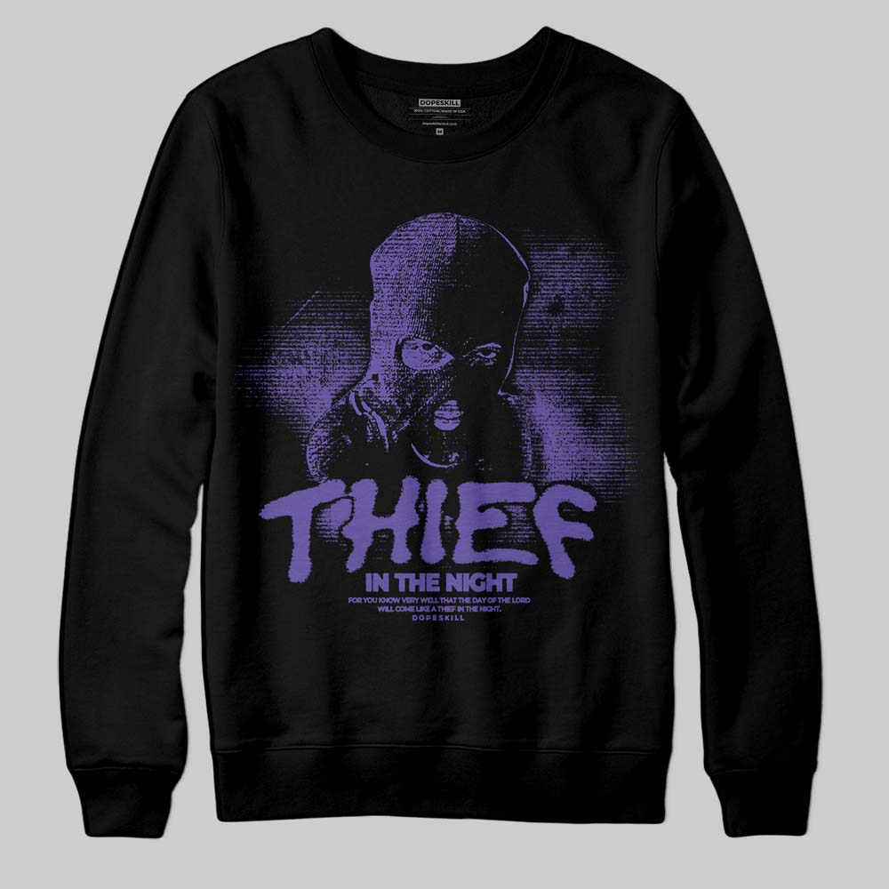 Grape 5s DopeSkill Sweatshirt Thief In The Night Graphic