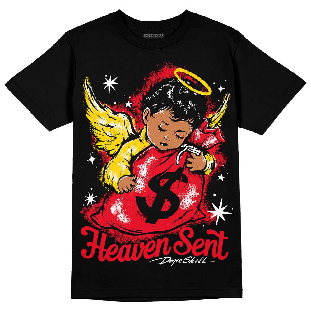 Red Thunder 4s DopeSkill T-shirt Heaven Sent Graphic