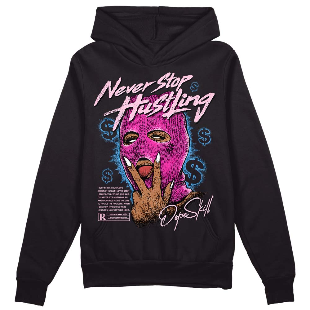 Pink Collection DopeSkill Hoodie Sweatshirt Never Stop Hustling Graphic