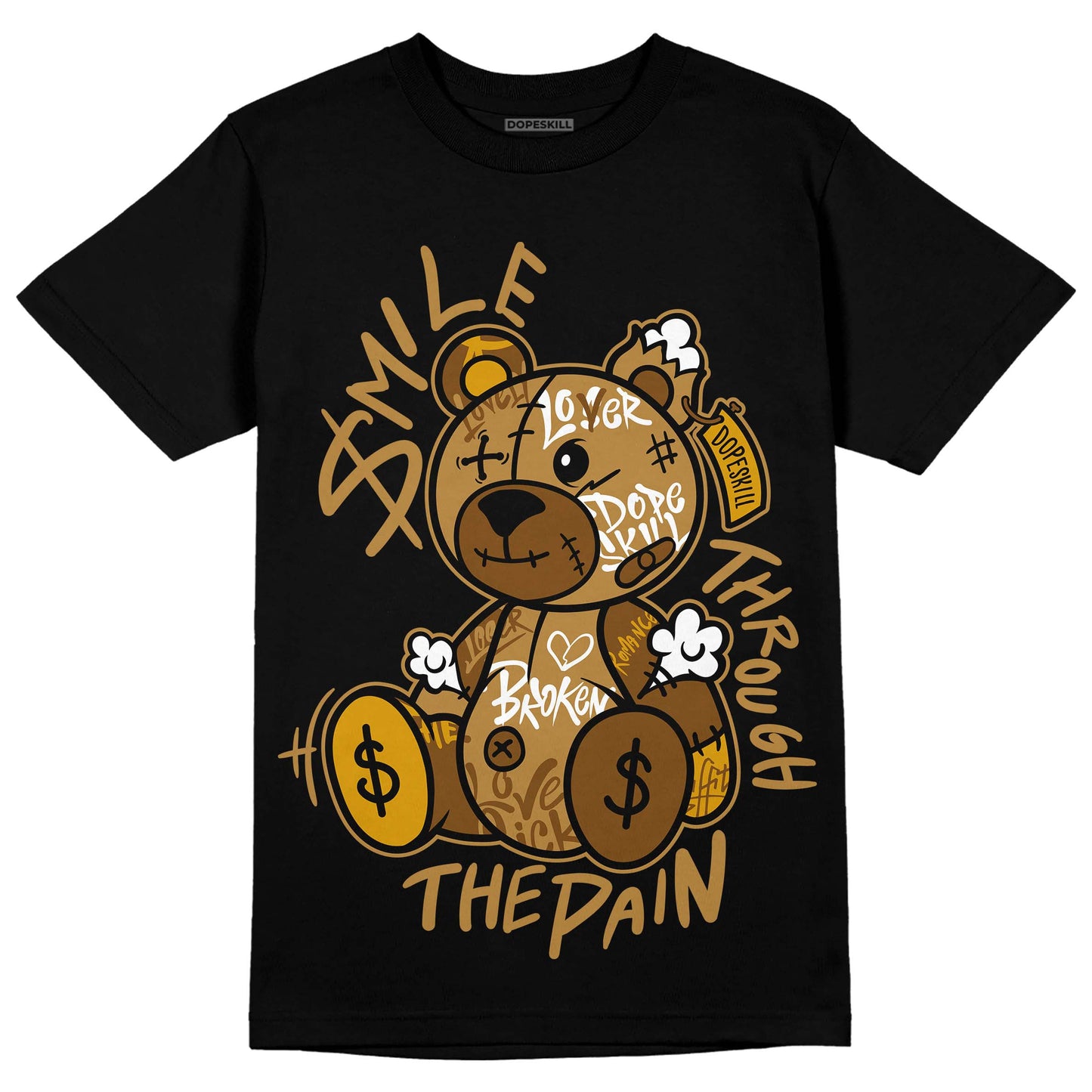 Wheat 13s DopeSkill T-Shirt Smile Through The Pain Graphic