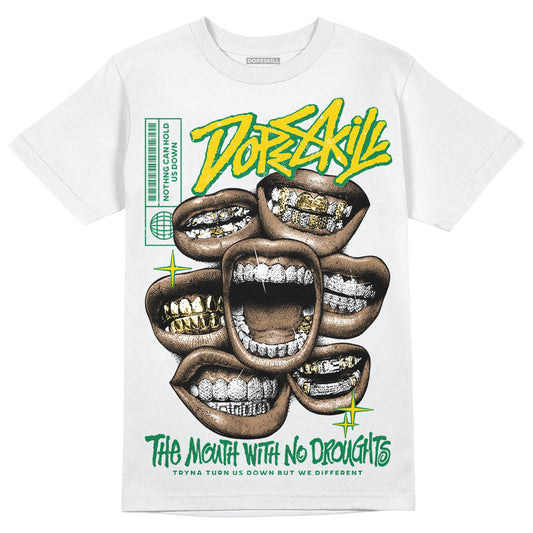 Green Collection DopeSkill T-Shirt The Mouth With No Droughts Graphic