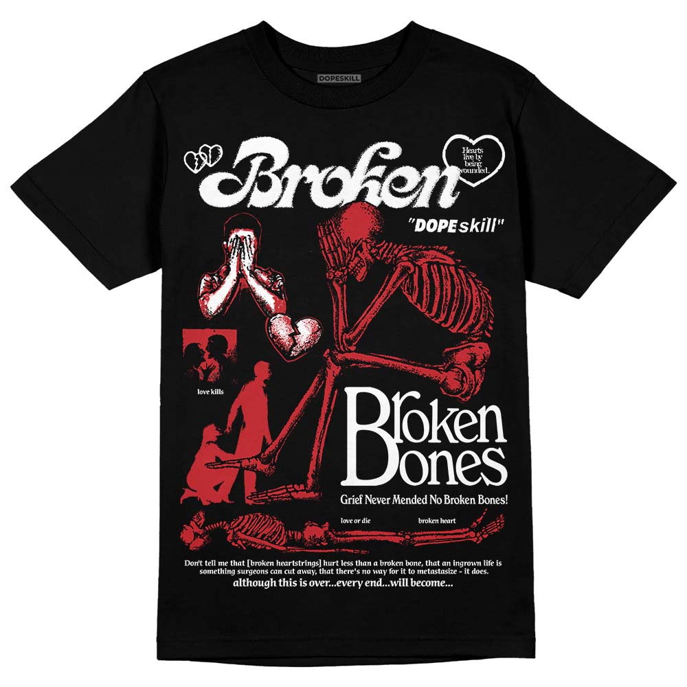 Red Taxi 12s DopeSkill T-Shirt Broken Bones Graphic