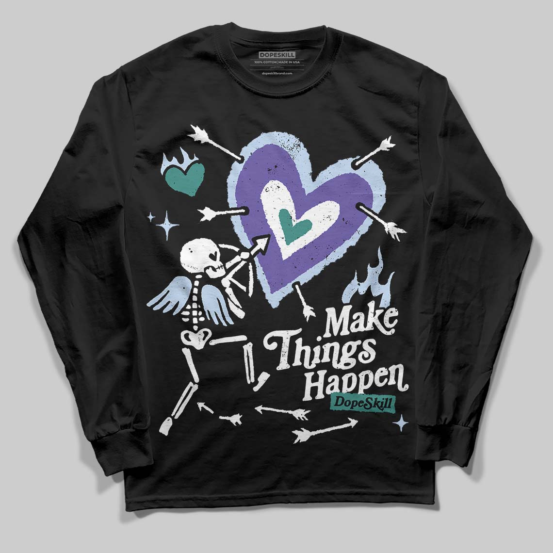 Grape 5s DopeSkill Long Sleeve T-Shirt Make Things Happen Graphic