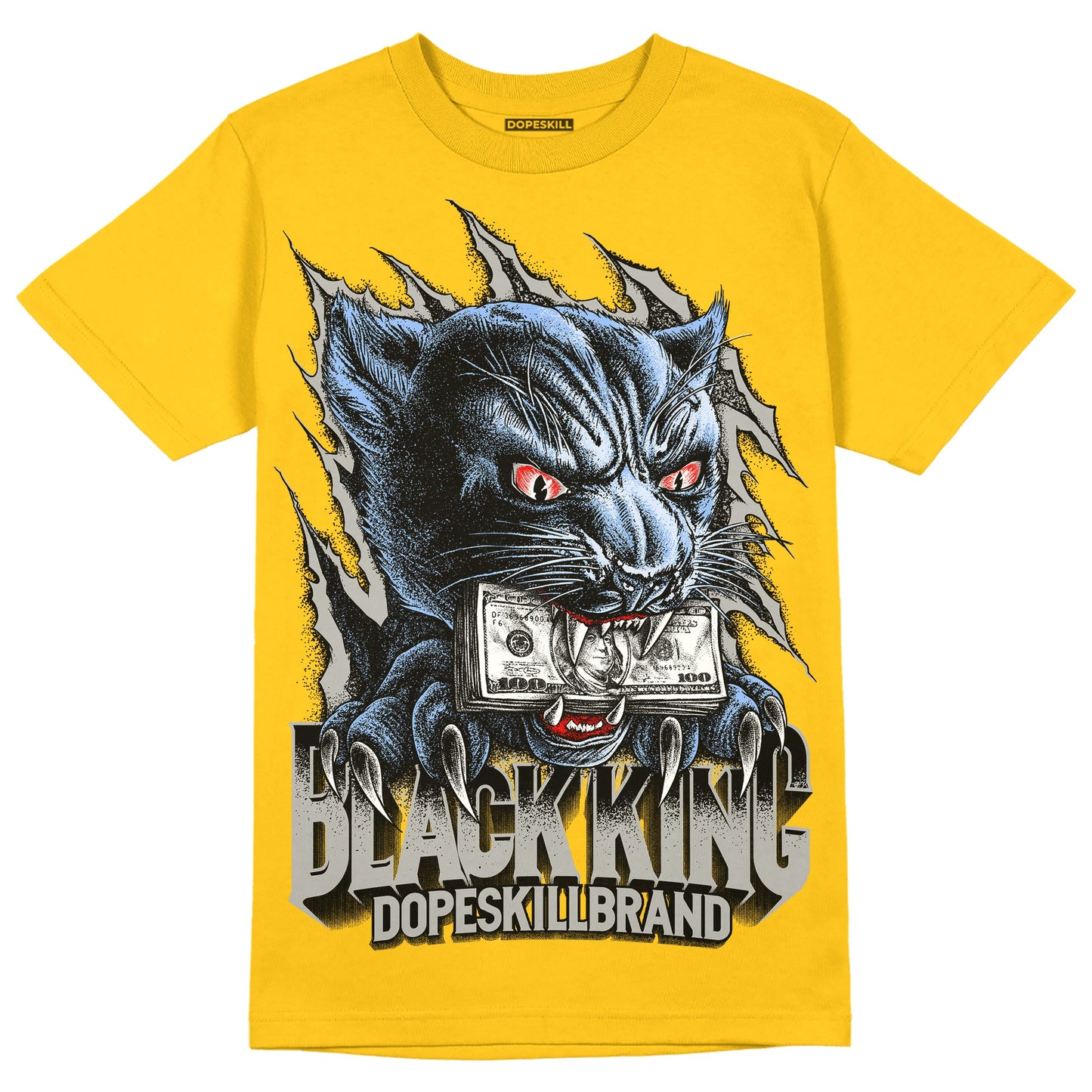 Yellow Collection DopeSkill Gold T-shirt Black King Graphic