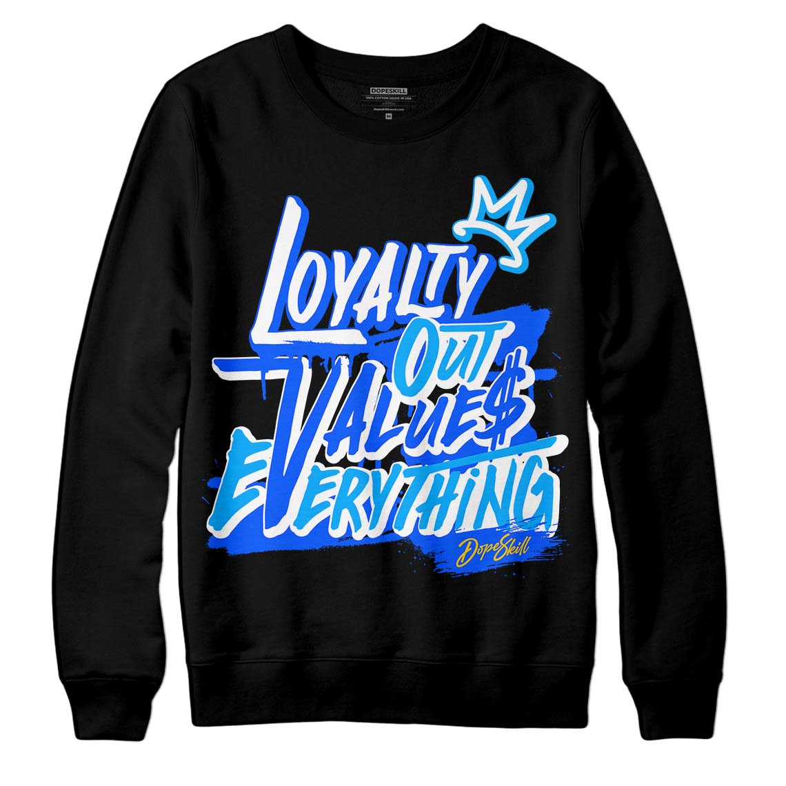 Royal Blue Collection DopeSkill Sweatshirt LOVE Graphic