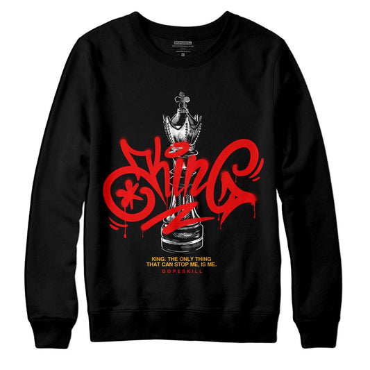 Red Collection DopeSkill Sweatshirt King Chess Graphic