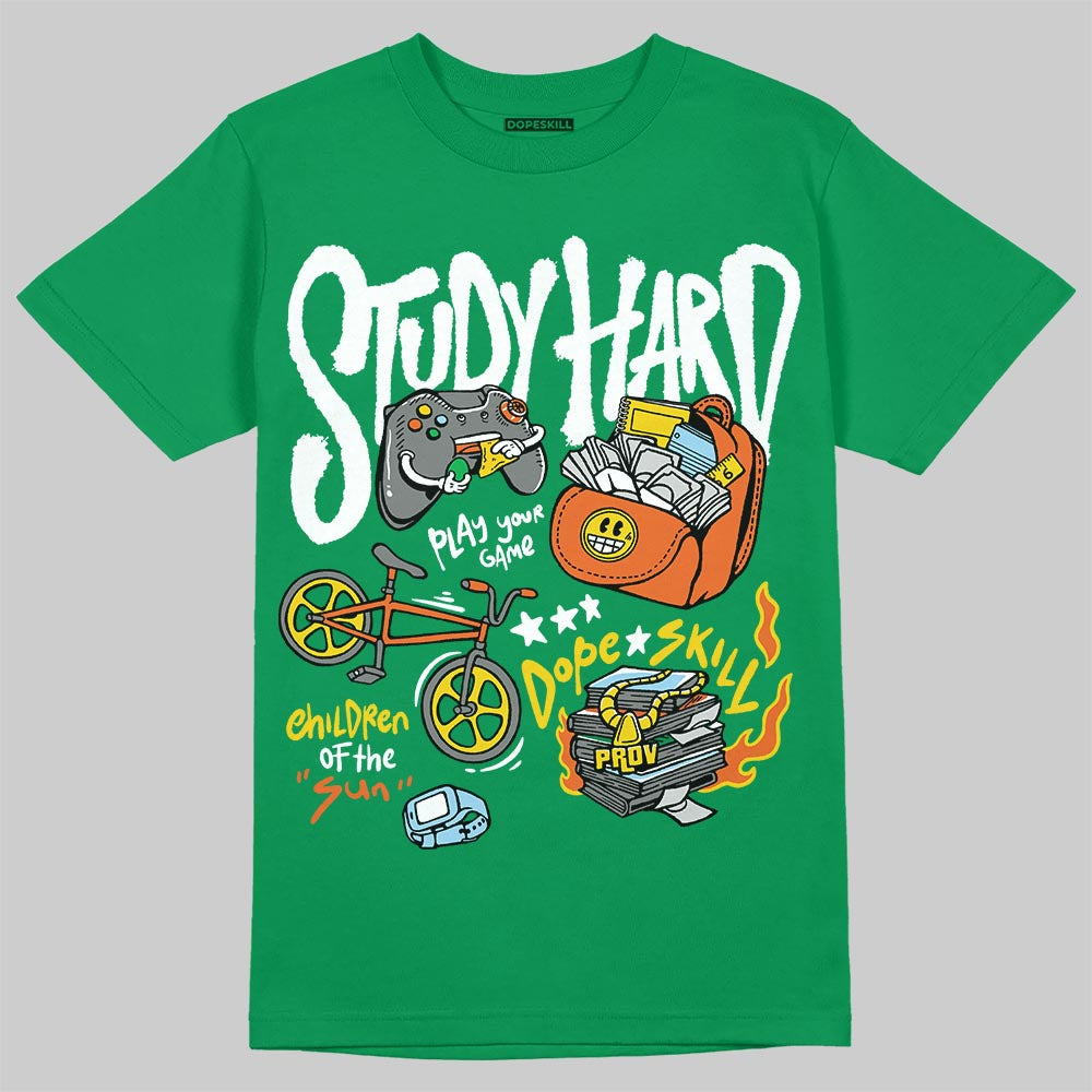 Green Collection DopeSkill T-Shirt Study Hard Graphic