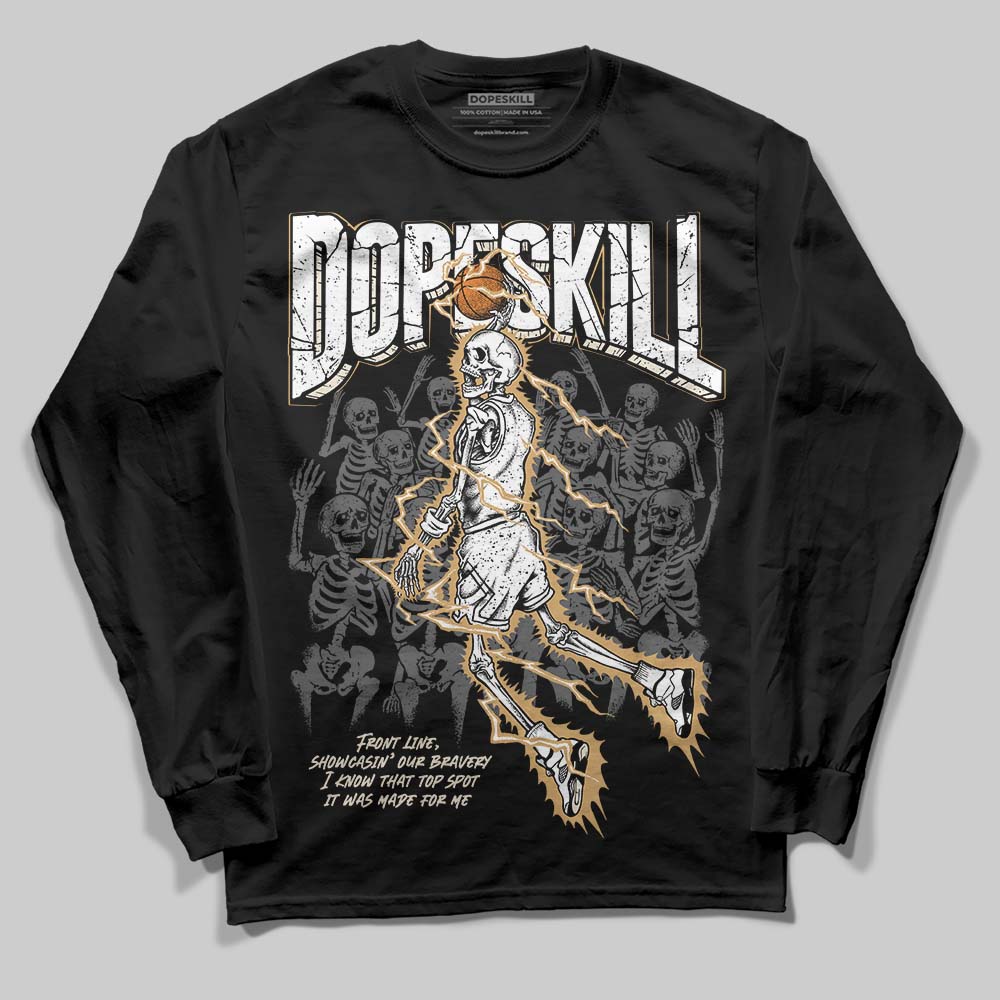 Reverse Metallic 5s DopeSkill Long Sleeve T-Shirt Thunder Dunk Graphic