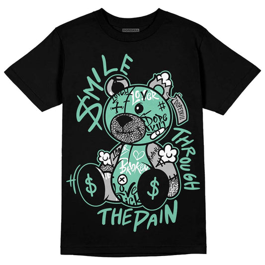Green Glow 3s DopeSkill T-Shirt Smile Through The Pain Graphic