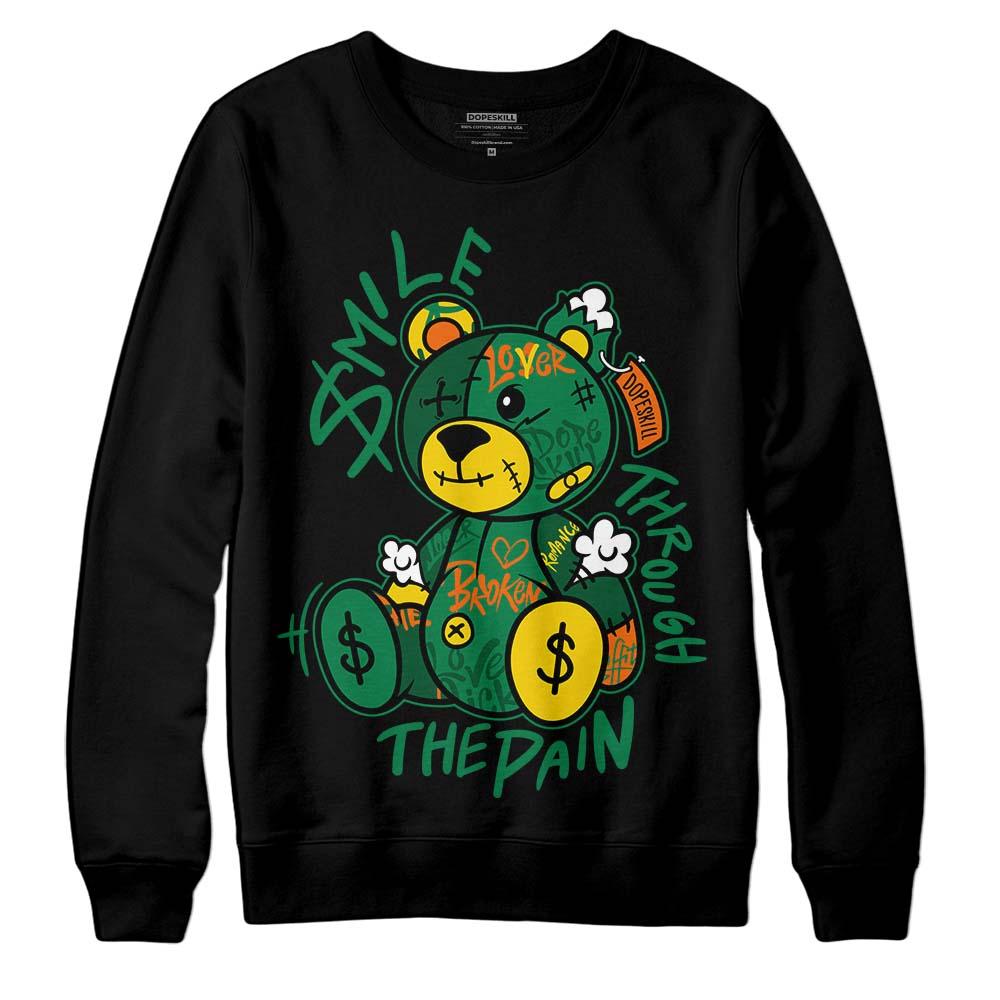 Green Collection DopeSkill Sweatshirt Smile Through The Pain Graphic
