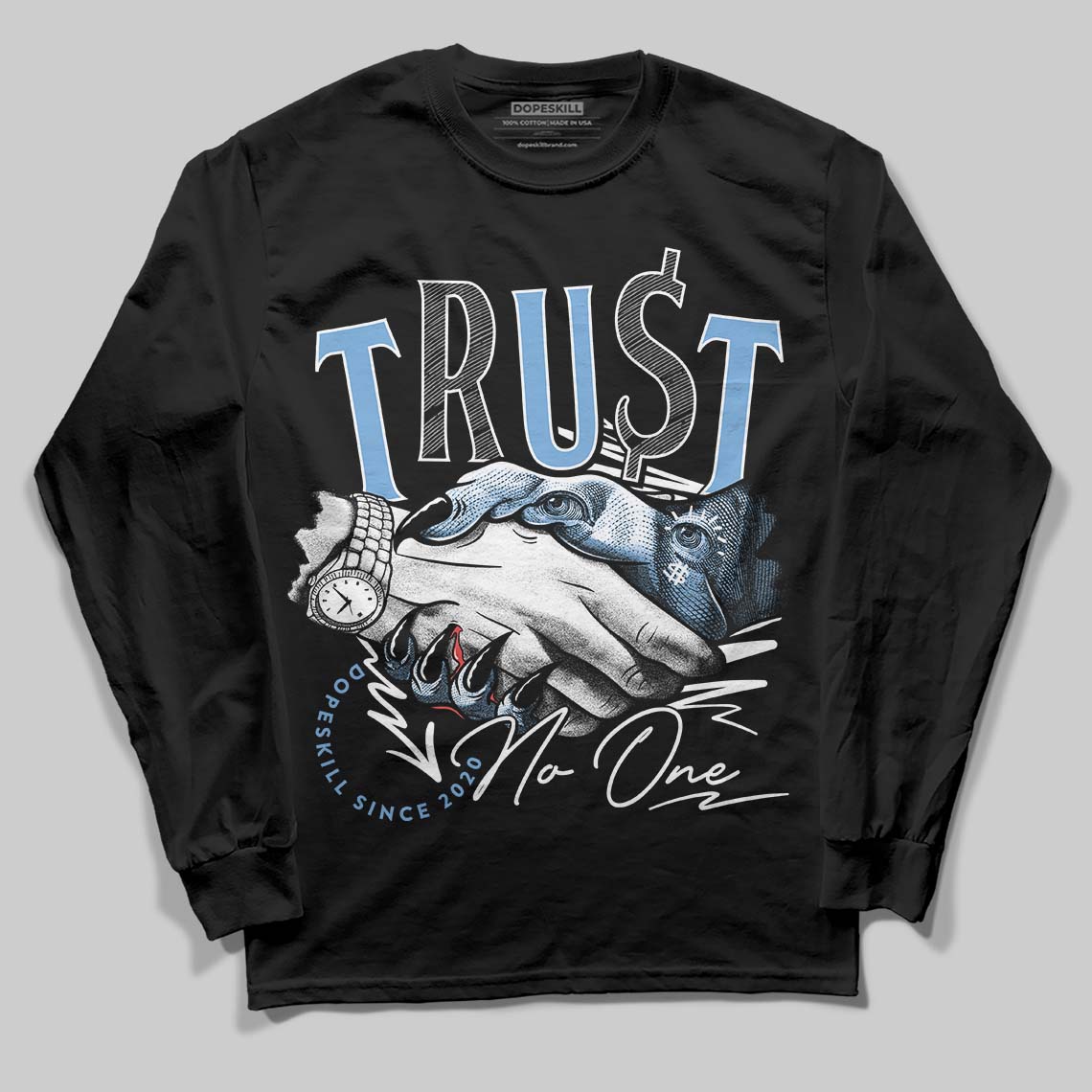 Melo 12s DopeSkill Long Sleeve T-Shirt Trust No One Graphic