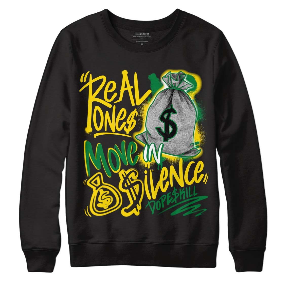 Dunk Low Reverse Brazil DopeSkill Sweatshirt Real Ones Move In Silence Graphic