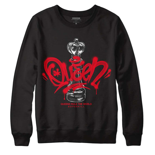 Red Thunder 4s DopeSkill Sweatshirt Queen Chess Graphic