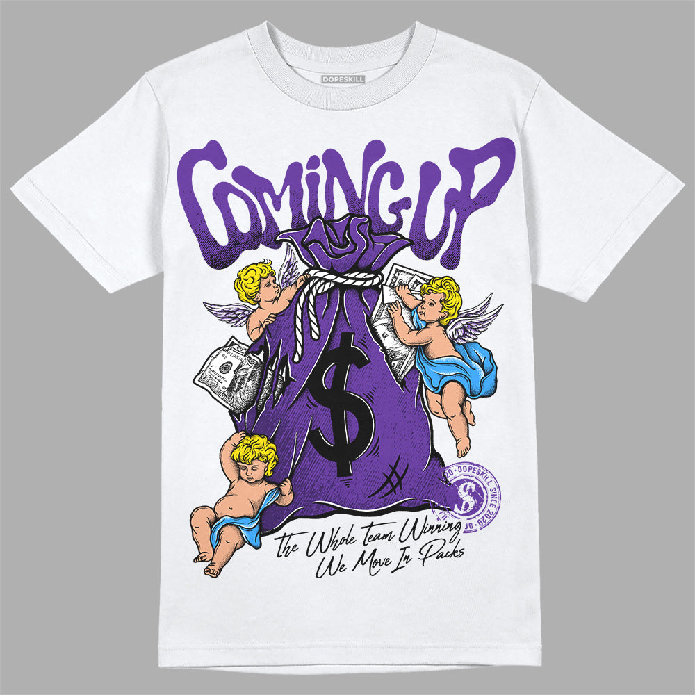 PURPLE Collection DopeSkill T-Shirt Money Bag Coming Up Graphic